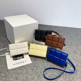Plaid Pattern Box Shaped Purses Handbags Shoulder Bag Party Clutch Crossbody Bag