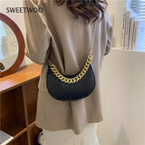 Plaid Pattern Leather Hobos Chains Crossbody Bag Shoulder Handbag Tote