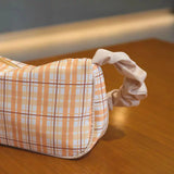 Sweet Plaid Nylon Shoulder Bag Top-handle