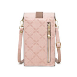 Plaid Print Small Crossbody Bag Mini PU Leather Messenger Bag Girls