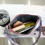 Plaid Print Underarm Bag Cloth Ladies Handbag For Women Shoulder Bags