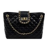 Plaid PU Leather Women Shoulder Bag Crossbody Bags Chain Strap Handbags