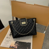 Plaid PU Leather Women Shoulder Bag Crossbody Bags Chain Strap Handbags