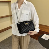 Plaid PU Leather Women Shoulder Bag Crossbody Bags Chain Strap Handbags