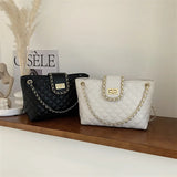 Plaid PU Leather Women Shoulder Bag Crossbody Bags Chain Strap Handbags