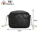 Plaid Shoulder Bag Chain Small Square Bag Casual