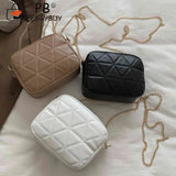 Plaid Shoulder Bag Chain Small Square Bag Casual