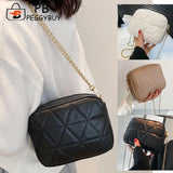 Plaid Shoulder Bag Chain Small Square Bag Casual