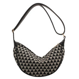 Plaid Shoulder Bag for Women Pu Leather Casual Underarm Female Crossbody Bags