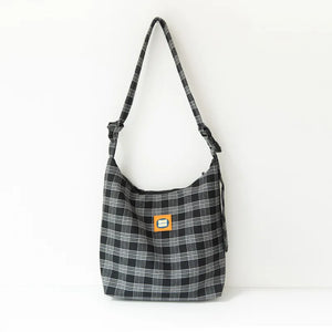 Plaid Shoulder Bag Women Tote Large Capacity Handbag Crossbody Bags