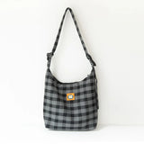 Plaid Shoulder Bag Women Tote Large Capacity Handbag Crossbody Bags