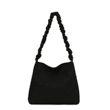 Plaid Shoulder Bag Large Capacity Underarm Bags Canvas Handbag