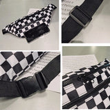 Colorful Plaid Waistbag Unisex Banana Bag Adjustable Shoulder Chest Bag