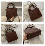 Plaid Women Handbags Ladies PU Leather Shoulder Handbag Female Crossbody Bag
