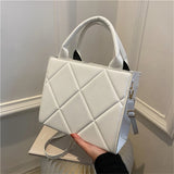 Plaid Women Handbags Ladies PU Leather Shoulder Handbag Female Crossbody Bag