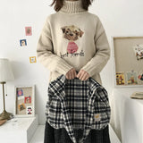 Plaid Women Shoulder Bag Soft Cloth Handbag Large Capacity Cotton Tote