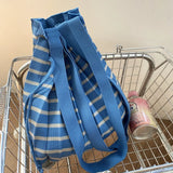 Plaid Women Shoulder Bag Handbag Tote Large Capacity