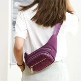 Plaid Women Waist Bag Waterproof Outdoor Crossbody Chest Bag