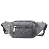 Plaid Women Waist Bag Waterproof Belt Bag Crossbody Chest Bag