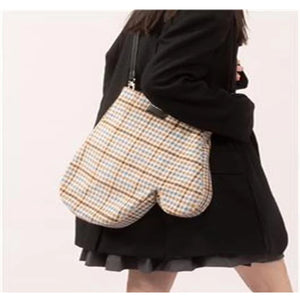 Plaid Women Bag Woolen Gloves Crossbody Shoulder Bag Tote Bags Purse