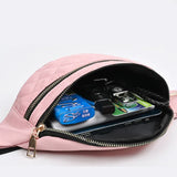 Plaid Women's Waist Bag PU Leather Belt Bags