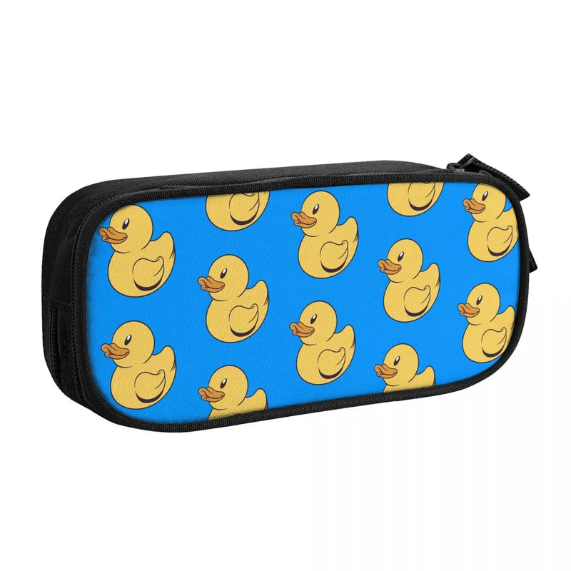 Rubber Duckie Pen Box Student School Anime Zipper Pen Bag