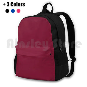 Solid Claret Red Outdoor Sports Bag