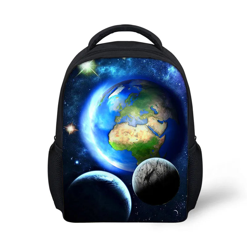 Planet Printed Mini School Bag for Kids
