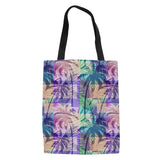 Coconut Palm Printing Tote Bag for Women Foldable Shopping Bag