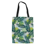 Coconut Palm Printing Tote Bag for Women Foldable Shopping Bag
