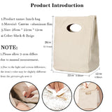 Plant Letter Print Lunch Bag Thermal Insulated Bento Box Tote Cooler Handbag