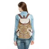 Plant Printed Floral Eco Friendly Large Capacity Women Backpack