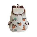 Plant Sloth Printed School Bag Backpack for Teenager Large Capacity Book Bag