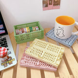 Plastic Makeup Organizer Folding Storage Container Desktop Organizer Box