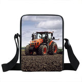 Farm Tractor Print Messenger Bag for Teens Travel Shoulder Crossbody Bags