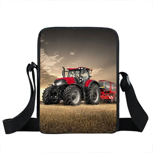 Farm Tractor Print Messenger Bag for Teens Travel Shoulder Crossbody Bags