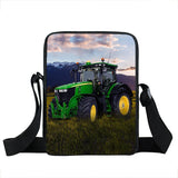 Farm Tractor Print Messenger Bag for Teens Travel Shoulder Crossbody Bags