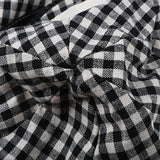 Plaid Baseball Cap Shoulder Bag with Embroidery Letter