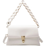 Pleated Belt Pu Leather Crossbody Bag For Women