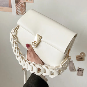 Pleated Belt Pu Leather Crossbody Bag For Women