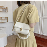 Pleated Belt Pu Leather Crossbody Bag For Women