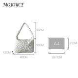 Pleated Bubble Women Tote Handbag Large Capacity Shoulder Crossbody Bag