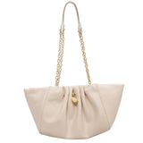 Pleated PU Leather Women's Handbag Shoulder Bags
