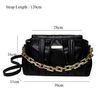 Pleated Acrylic Chains Cloud Women Hand Bags Ruched Shoulder Purses