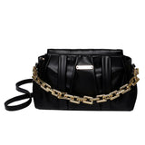 Pleated Acrylic Chains Cloud Women Hand Bags Ruched Shoulder Purses