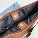 Pleated Leather Large Bag Shopping Bag Soft One Shoulder Backpack