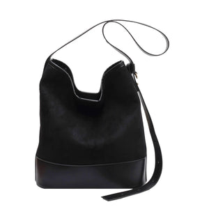 Pleated Leather Large Bag Shopping Bag Soft One Shoulder Backpack