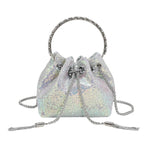 Pleated Pattern Bucket Shoulder Bags for Women