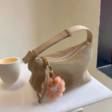 Pleated Shoulder Bags Women Underarm Large Capacity Ladies Party Retro Handbags