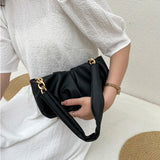 Pleated Shoulder Women's Bag Cloud Female High Handbags For Women Chain Bag